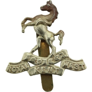 WW2 Queens Own Royal West Kent Regiment RWK Cap Badge