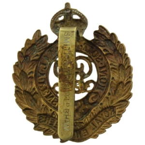 WW1 Royal Engineers Corps (George V) Cap Badge - SMITH & WRIGHT LD B'HAM