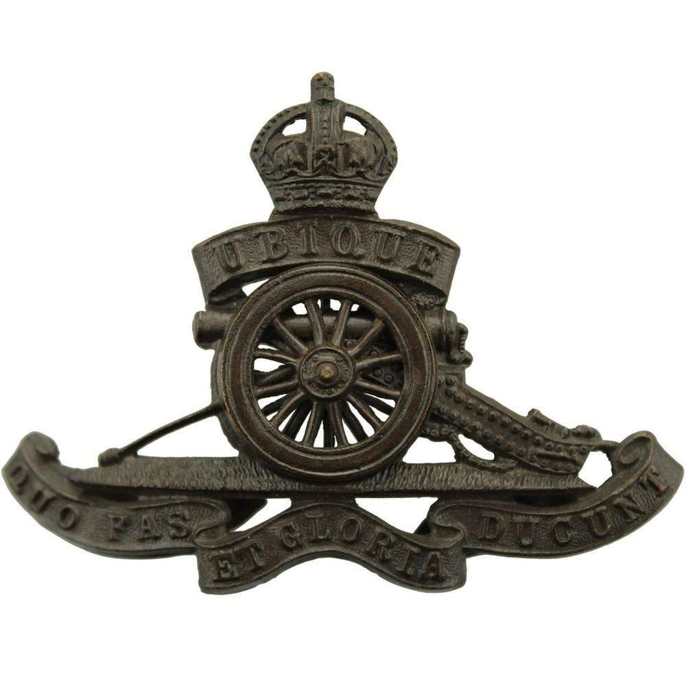 WW2 Royal Artillery Regiment OFFICERS Bronze Cap Badge - British ...
