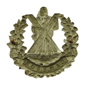 WW1 Queens Own Cameron Highlanders Regiment Cap Badge