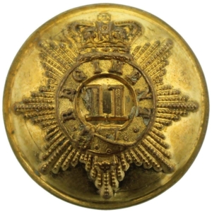 VICTORIAN 11th Regiment of Foot (North Devon) 1855-1881 OFFICERS Tunic Button - 25mm