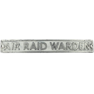 WW2 Air Raid Precautions Warden ARP Post Metal Door Plaque Sign