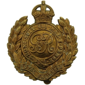 WW1 1916 ECONOMY ISSUE Royal Engineers Corps (George V) Cap Badge