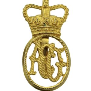 Her Majestys Auxiliary Coast Guard ACG Coastguard Cap Badge - Queens Crown