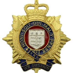Royal Logistics Corps OFFICERS Logistic Cap Badge - Queens Crown