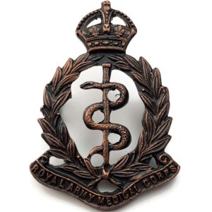 Royal Army Medical Corps RAMC OFFICERS Bronze Collar Badge