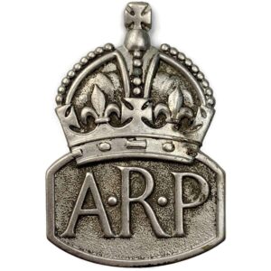 WW2 ARP Warden (Air Raid Precautions) MARPLES & BEASLEY Lapel Badge - MENS