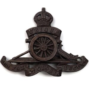 WW1 Royal Artillery Regiment OFFICERS Bronze Cap Badge