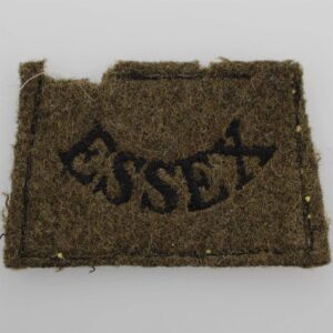 WW2 Essex Regiment Cloth SLIP ON Shoulder Title Badge Flash