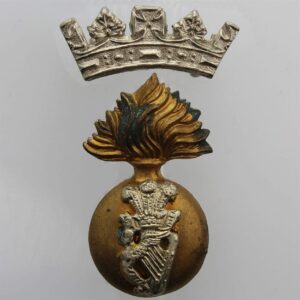 WW2 Royal Irish Fusiliers RIF Regiment Cap Badge - DUAL CONSTRUCTION
