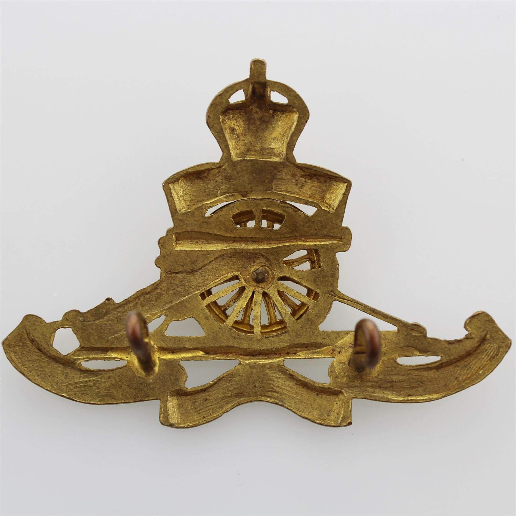 WW2 Royal Artillery Regiment OFFICERS Gilt Cap Badge - British Military ...