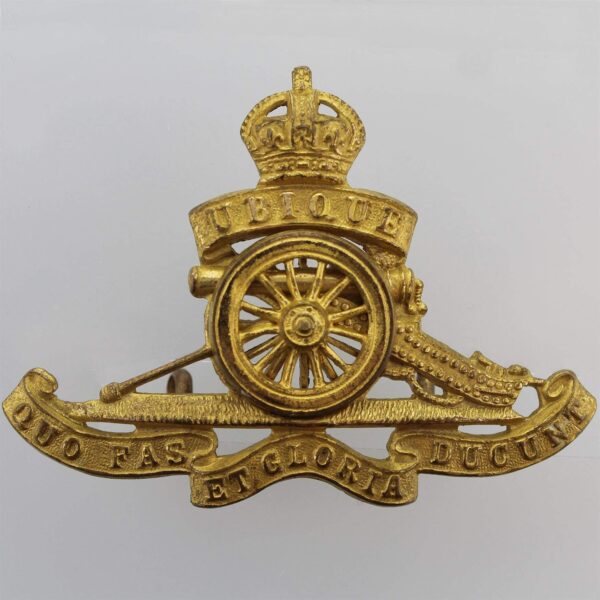 WW2 Royal Artillery Regiment OFFICERS Gilt Cap Badge - British Military ...