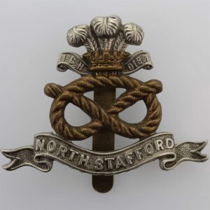 WW1 North Staffordshire (Stafford) Regiment Cap Badge