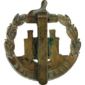 WW1 Dorsetshire (Dorset) Regiment Cap Badge - J.W. TIPTAFT & SON Makers Mark