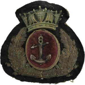 British Merchant Navy MN Naval Cloth Bullion & Metal Cap Badge