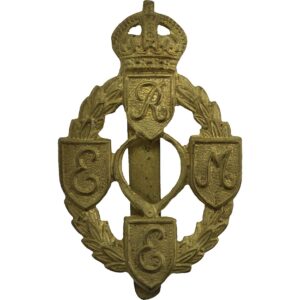 WW2 Royal Electrical & Mechanical Engineers REME Cap Badge - FIRST PATTERN