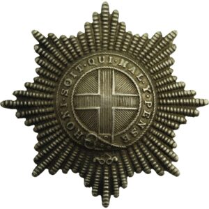 Coldstream Guards Regiment WHITE METAL Volunteers Cap Badge