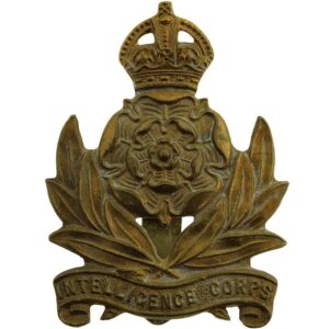 WW2 Intelligence Corps Cap Badge - J,R,GAUNT LONDON Makers Mark
