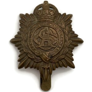 WW1 Army Service Corps ASC Non Voided ECONOMY ISSUE Cap Badge