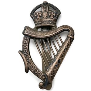 SILVER London Irish Rifles Regiment PIPERS Caubeen Pipe Major Cap Badge