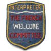WW2 Interpreter French Welcome Committee Translator Cloth Formation Sign Badge