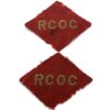 Royal Canadian Ordnance Corps Cloth RCOC Shoulder Title Patch Flash Badge PAIR