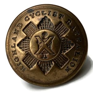 Highland Cyclist Battalion Army Cyclists Corps Large Tunic Button - 25mm