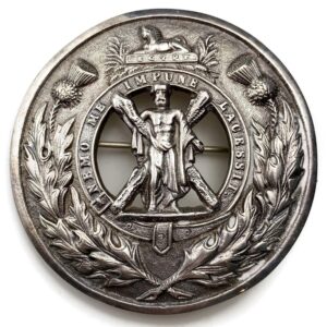 Black Watch Royal Highland Regiment Scottish - Pipers Plaid Brooch Badge