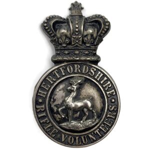 VICTORIAN Hertfordshire Rifle Volunteers Battalion Glengarry Cap Badge