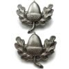 VICTORIAN Cheshire Regiment WHITE METAL Volunteers Collar Badge PAIR