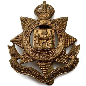 WW1 23rd Battalion, County of London Regt ALL BRASS 1916 Economy Issue Cap Badge