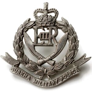 Gurkha Military Police Corps METAL Cap Badge - Queens Crown