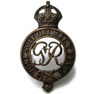 WW2 The Household Cavalry Regiment Cap Badge - LUDLOW LONDON Makers Mark
