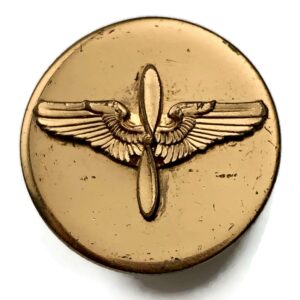 WW2 United States US Army American AIR FORCE CORPS Collar Disk Insignia Badge - SCREW BACK