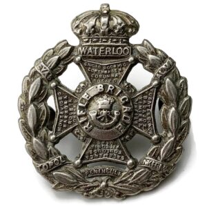 VICTORIAN The Rifle Brigade Regiment Collar Badge - Queen Victoria Crown