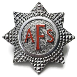 WW2 Auxiliary Fire Service Brigade Corps AFS Cap Badge
