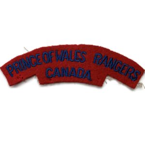 Canadian Prince of Wales Rangers Regiment of Canada Cloth Shoulder Title Badge