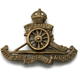 WW1 Royal Artillery Regiment MOVING / ROTATING WHEEL VERSION Cap Badge
