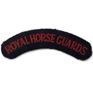 WW2 Royal Horse Guards Cloth Shoulder Title Badge Flash