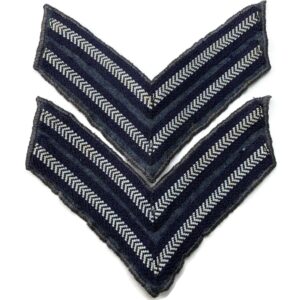WW2 Royal Air Force RAF Corporals Cloth Chevron Insignia Rank Stripes PAIR