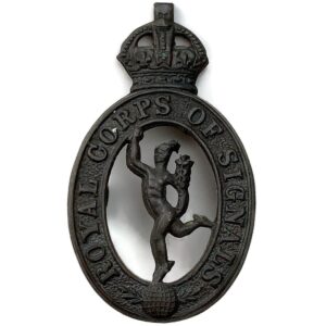 WW2 Royal Corps of Signals RCOS OFFICERS Bronze Collar Badge