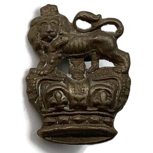 VICTORIAN Queens Own Royal West Kent Regiment Collar Badge - Queen Victoria Crown