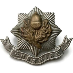 WW1 Cheshire Regiment Cap Badge - EARLY LUGS VERSION