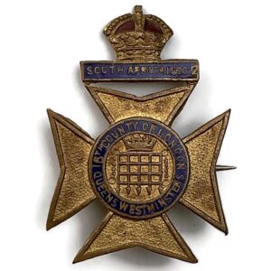 WW1 16th (Queens Westminster Rifles) Battalion County of London Regiment Sweetheart Brooch Badge