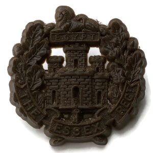 WW2 Essex Regiment PLASTIC Economy Issue Cap Badge