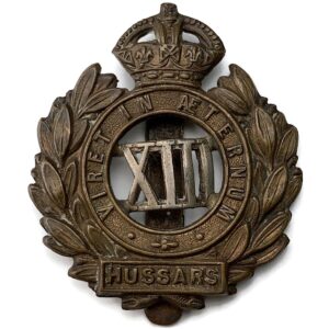 WW1 13th Hussars Regiment Cap Badge