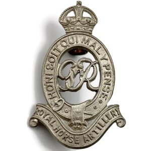 WW2 Royal Horse Artillery Regiment (George VI) RHA Cap Badge