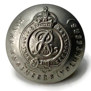 EDWARDIAN Royal Engineers Volunteers Corps (Edward VII) Tunic Button - 25mm