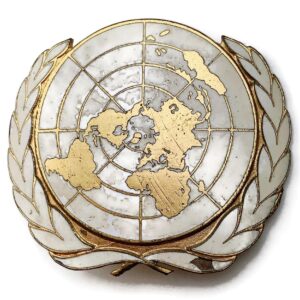 United Nations UN Blue Beret Metal & Enamel Cap Badge
