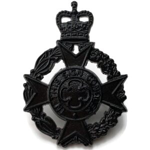 Royal Army Chaplains Department OFFICERS Bronze Cap Badge - Queens Crown